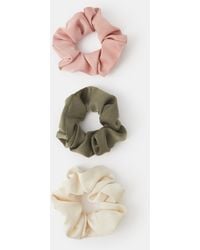 Accessorize - 3-Pack Satin Hair Scrunchies - Lyst