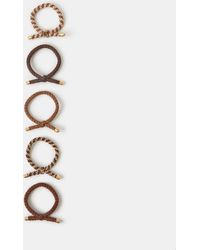 Accessorize - 5-Pack Knot Cord Hair Bands - Lyst