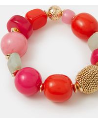 Accessorize - Chunky Resin Beaded Bracelet - Lyst