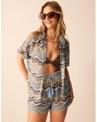 Accessorize - Crochet Short Sleeve Shirt - Lyst