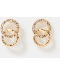 Accessorize - Infinity Pavé Stud Earrings - Lyst
