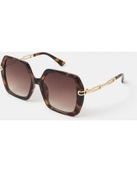Accessorize - Tort Square Sunglasses - Lyst