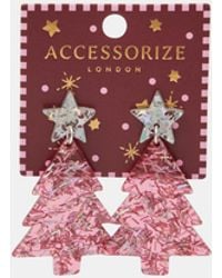 Accessorize - Christmas Tree Drop Earrings - Lyst