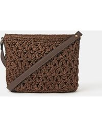 Accessorize - Raffia Crossbody Bag - Lyst