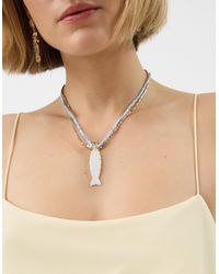 Accessorize - 2-Pack Fish Pendant Bead Necklaces - Lyst