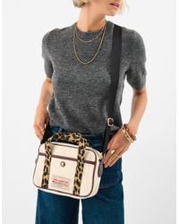 Accessorize - Cotton Leopard Print Top Handle Canvas Crossbody Bag - Lyst