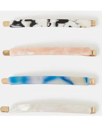 Accessorize - 4-Pack Marbled Resin Hair Slides - Lyst
