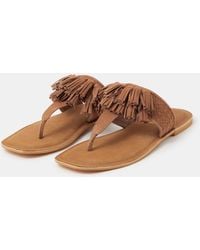 Accessorize - Fringe Strap Suede Sandals - Lyst