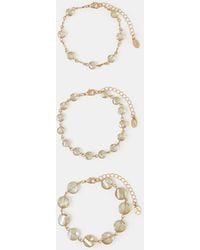 Accessorize - 3-Pack Beaded Chain Bracelets - Lyst