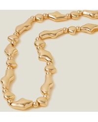 Accessorize - Women's Gold Wavy Shape Necklace - Lyst