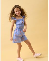 Accessorize - Cherry Embroidered Playsuit - Lyst