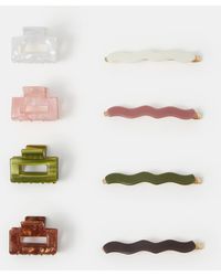 Accessorize - 8-Pack Resin Hair Slides & Claw Clips - Lyst