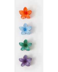 Accessorize - 4-Pack Mini Flower Claw Clips - Lyst