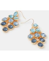 Accessorize - Ombré Cascading Gemstone Drop Earrings - Lyst