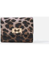 Accessorize Sandra Tri-fold Purse Leopard - Multicolour