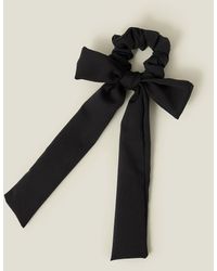 Accessorize - Women's Black Bow Scrunchie - Lyst