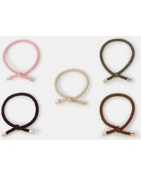 Accessorize - 5-Pack Knot Cord Hair Bands - Lyst