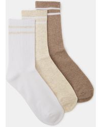 Accessorize - 3-Pack Varsity Stripe Socks - Lyst