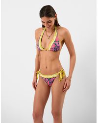 Accessorize - Floral Print Tie Side Bikini Bottoms - Lyst