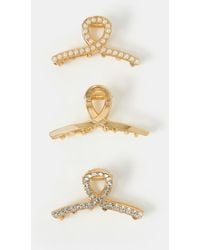 Accessorize - 3-Pack Pearl Twist Claw Clips - Lyst