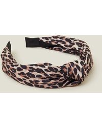 Accessorize - Leopard Print Knot Headband - Lyst
