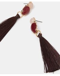Accessorize - Stone Tassel Drop Earrings - Lyst