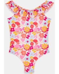 Accessorize - Floral Print Frill Swimsuit - Lyst
