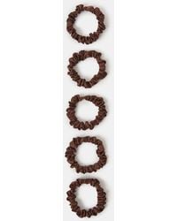 Accessorize - 5-Pack Skinny Satin Hair Scrunchies - Lyst