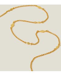 Accessorize - Women's 14ct Gold-plated Diamond Shape Station Necklace - Lyst