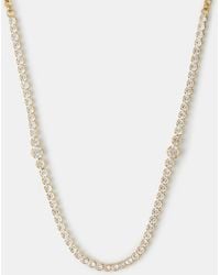 Accessorize - 14Ct-Plated Cubic Zirconia Tennis Necklace - Lyst