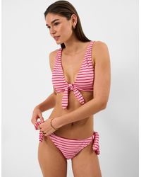 Accessorize - Stripe Tie Side Bikini Bottoms - Lyst