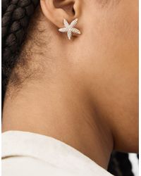 Accessorize - Diamanté Starfish Stud Earrings - Lyst