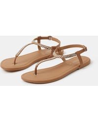 Accessorize - Suede Embellished Leather Sandals - Lyst