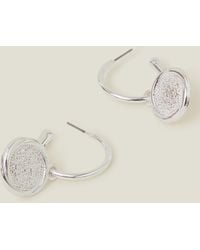 Accessorize - Coin Hoop Drop Earrings - Lyst