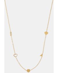 Accessorize - Stainless Steel Initial Charm Necklace - Lyst