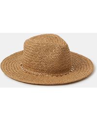 Accessorize - Embellished Charm Straw Fedora Hat - Lyst