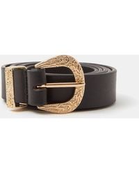 Accessorize - Leather Western Buckle Belt - Lyst