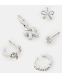 Accessorize - 5-Pack Bow Stud & Hoop Earrings - Lyst