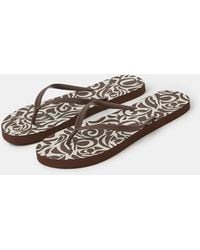 Accessorize - Floral Print Flip Flops - Lyst
