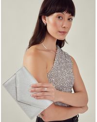 Accessorize - Metallic Envelope Clutch Bag - Lyst