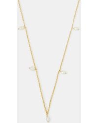 Accessorize - 14Ct-Plated Pearl Station Necklace - Lyst