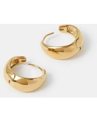 Accessorize - 14Ct-Plated Clasp Hoop Earrings - Lyst