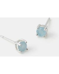 Accessorize - Sterling-Plated Quartz Stud Earrings - Lyst