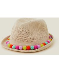 Accessorize - Classic Pom-Pom Packable Trilby, Size: 3-6 Years, Little Girl's - Lyst