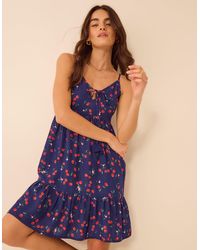 Accessorize - Cherry Print Tassel Tie Mini Dress - Lyst