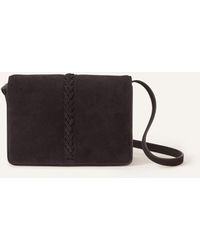 Accessorize - Women's Suede Stitch Detail Cross-body Bag Black - Lyst
