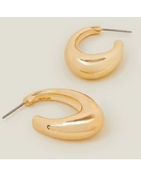 Accessorize - Chunky Curve Drop Hoop - Lyst