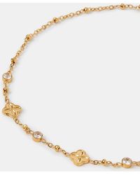 Accessorize - Stainless Steel Clover Station Anklet - Lyst