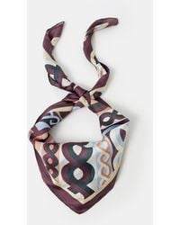 Accessorize - Link Print Square Satin Scarf - Lyst