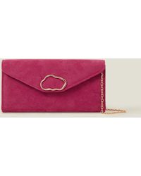 Accessorize - Women's Suedette Box Clutch Bag Pink - Lyst